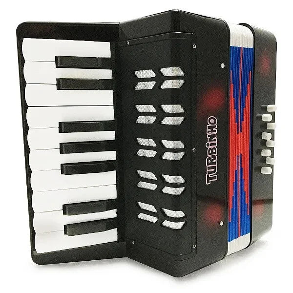 Acordeon Infantil Turbinho 8 Baixos Preto 104 Bk