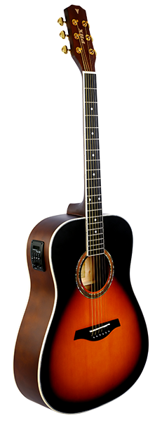 Violão Eletroacústico PHX Dreadnought Sunburst SF-400 SB