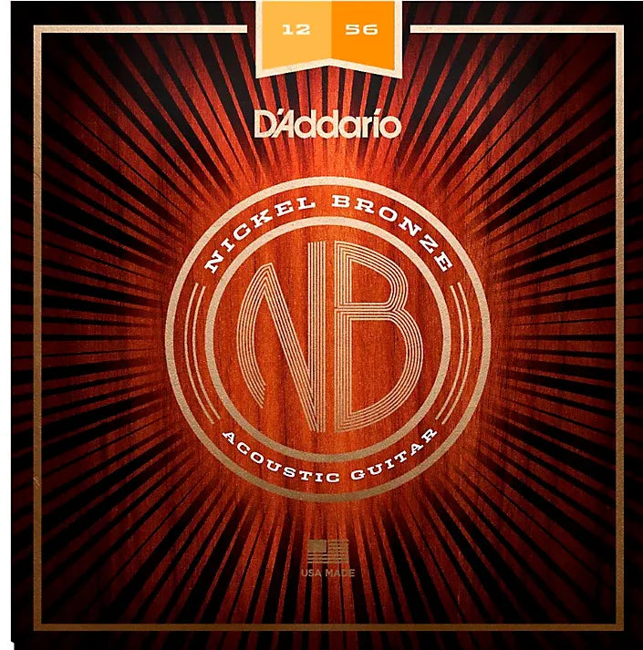 Encordoamento Violão Aço D'Addario 012 Nickel Bronze NB1256