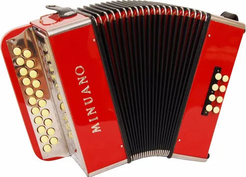 Acordeon 8 Baixos Minuano Gaita 8/21 Vermelha (Usada)