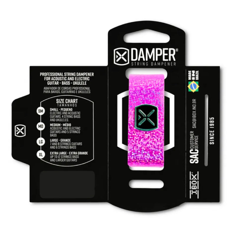 Abafador Damper Md Couro Holografico Pink Dhmd04