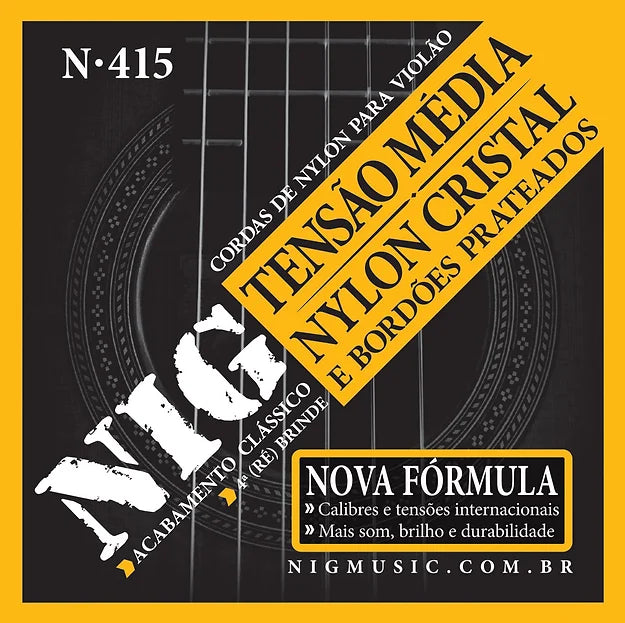 Encordoamento Nig Violão Nylon Cristal Media Tensão N415