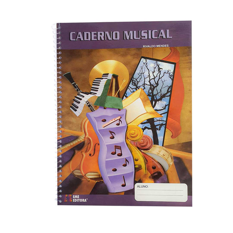 Caderno de Musica Capa Mole Rilvaldo Mendes Editora EME 80F