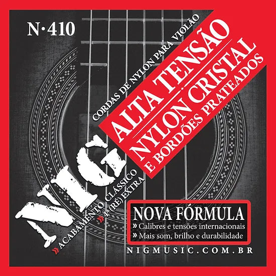 Encordoamento Nig Violão Nylon Cristal  Alta Tensão N410