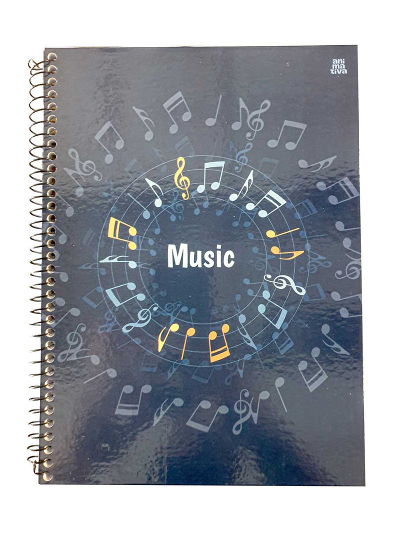 Caderno de Musica Animativa Music 80 Folhas Capa Dura