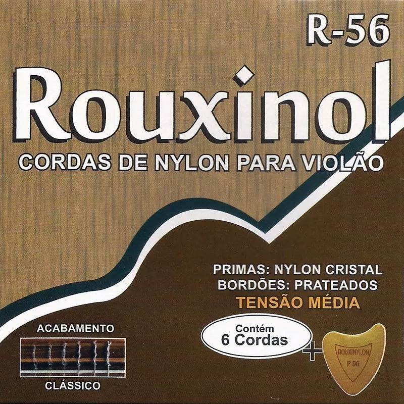 Encordoamento Violão Rouxinol Nylon R-56 Tensão Media