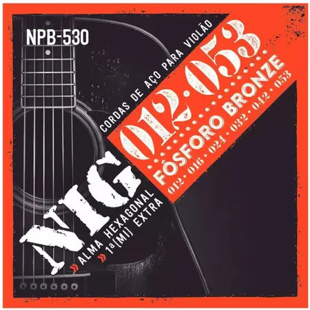 Encordoamento Violão Aço Nig 012 Npb 530 Fósforo Bronze