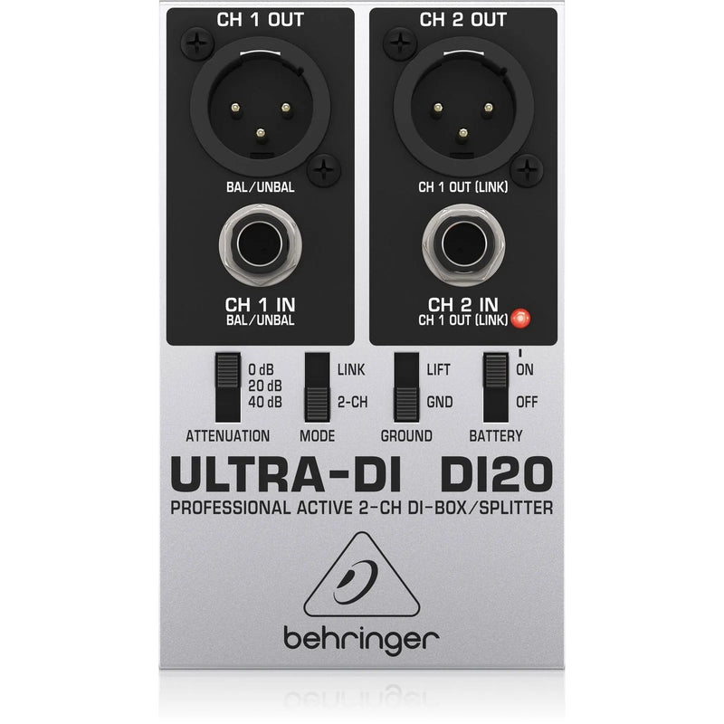 Direct Box Ativo 2 canais DI-20 Behringer