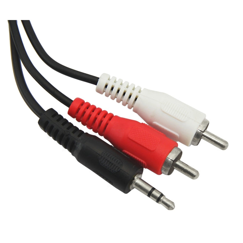 Cabo P2 Stereo x 2 RCA MXT Níquel 1,8 Metro